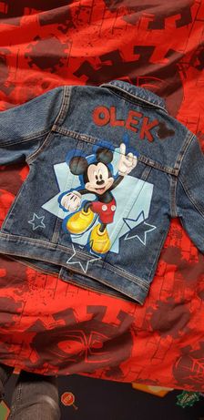 Kurtka jeansowa personalizowana nowa Myszka Miki