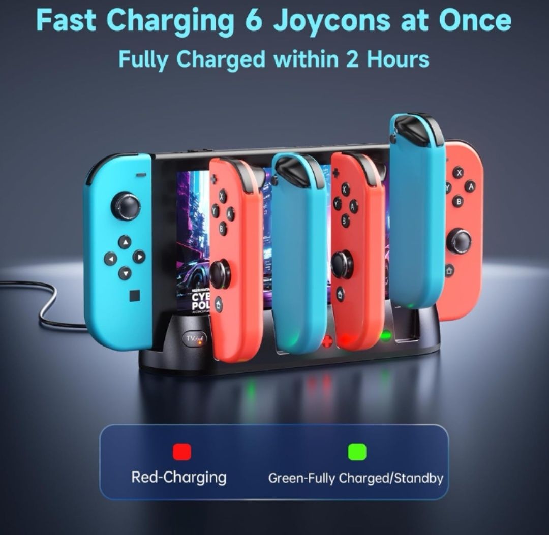 Stacja ładująca Switch kompatybilna z Nintendo Switch/Switch OLED