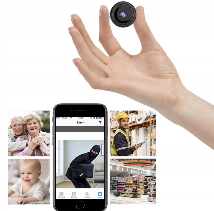 Mini ukryta kamera niania camera wifi