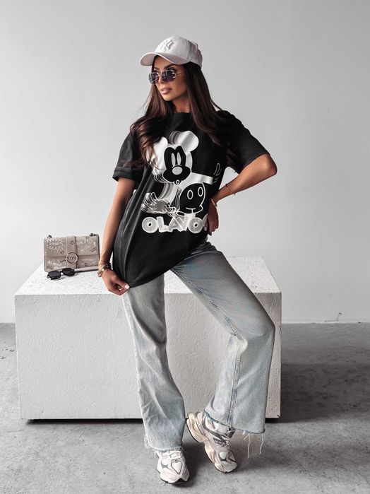 T-shirt Besco czarny uniwersalny OLAVOGA