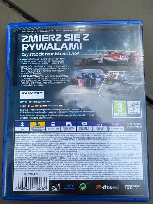Gra F1 2019 na ps4