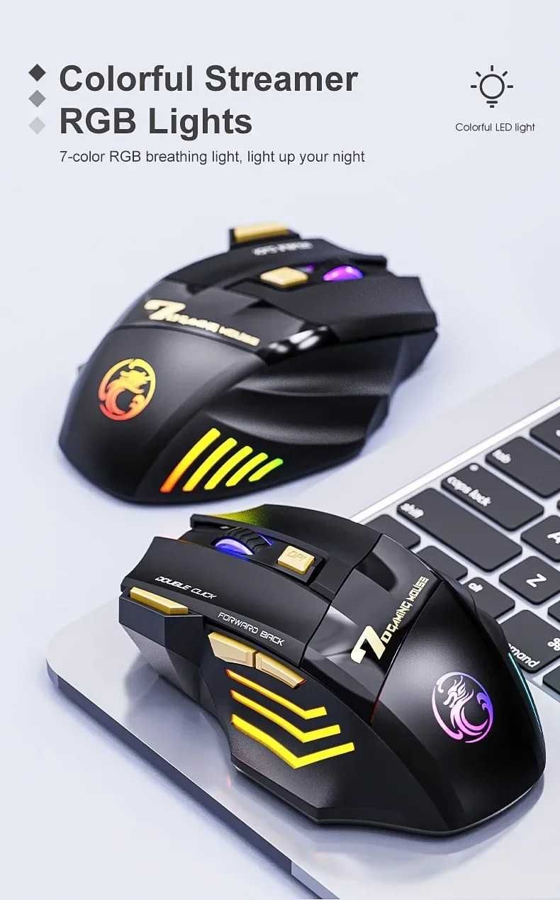 Mysz bezprzewodowa gamingowa IMICE GW-X7 3200 DPI Dual Mode