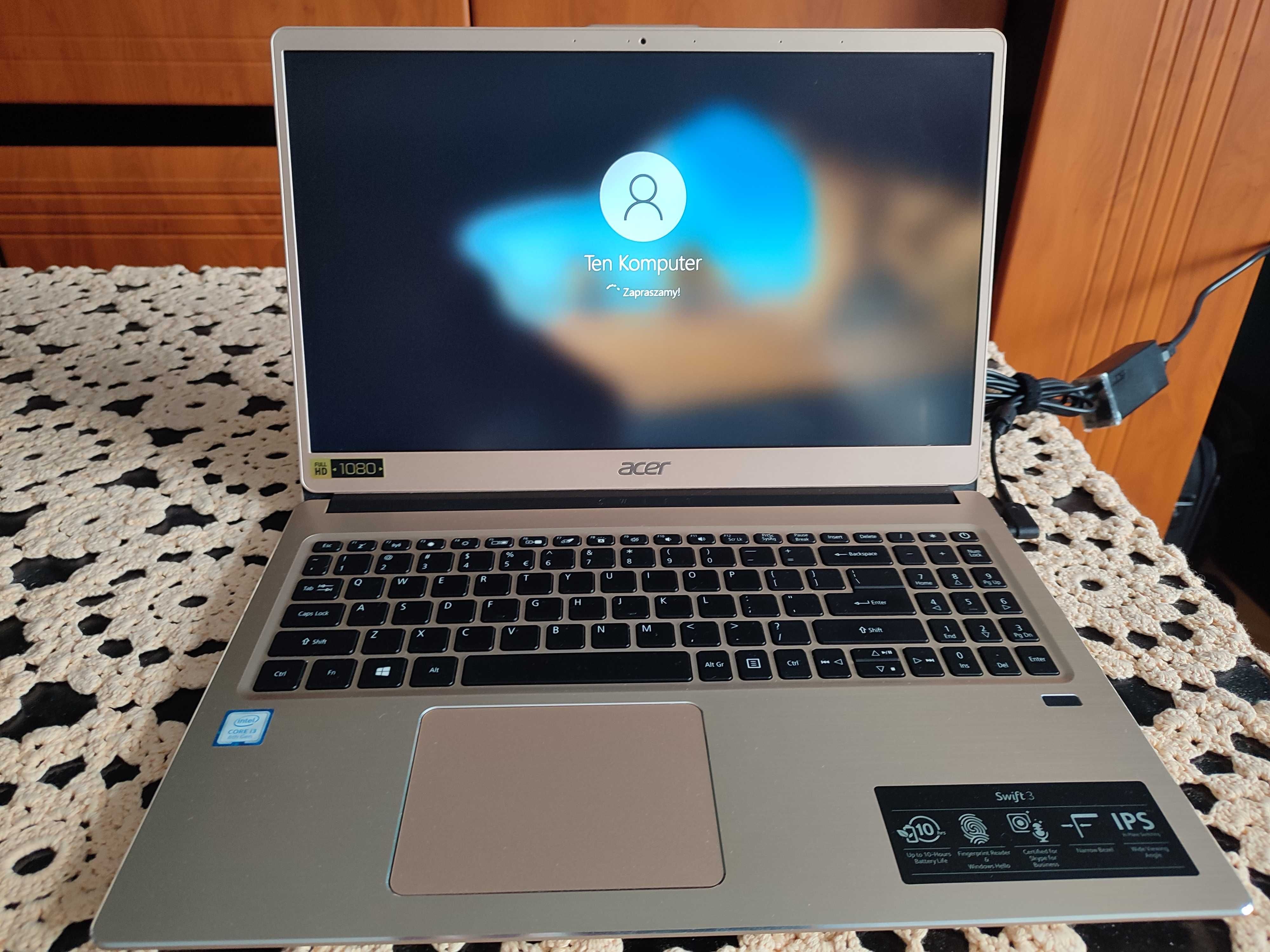 Laptop Acer Swift 3 15.6" IPS i3-8130U 4GB RAM 128GB SSD