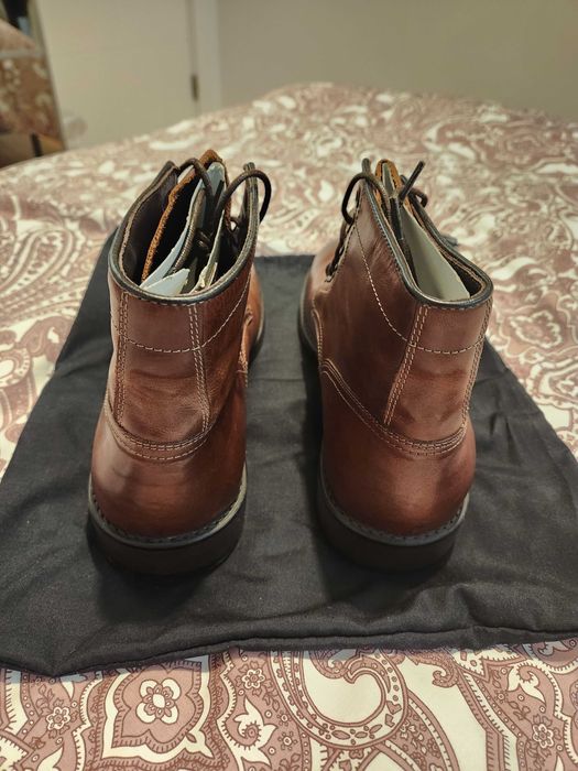 Nova Bota em pele natural cor marrom 43/44