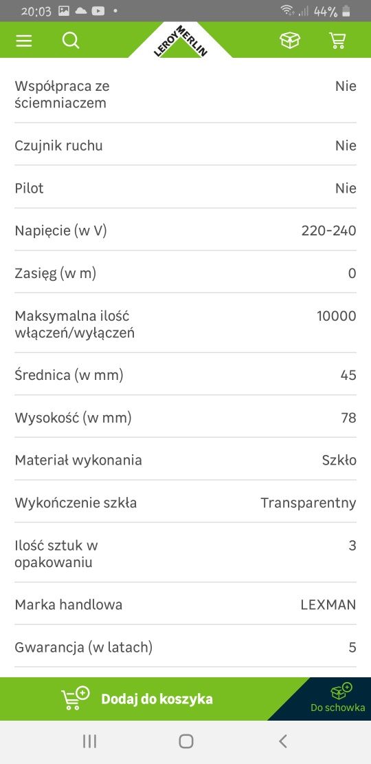 Żarówki LED 7 szt. transparentne