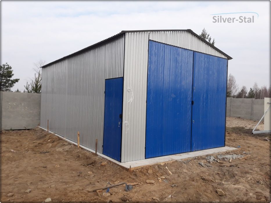 Garaż blaszany 10x5m RAL BTX Silver-Stal Grafit Antracyt