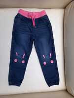 Pepco 104 spodnie jeansowe dla dziewczynki króliczki