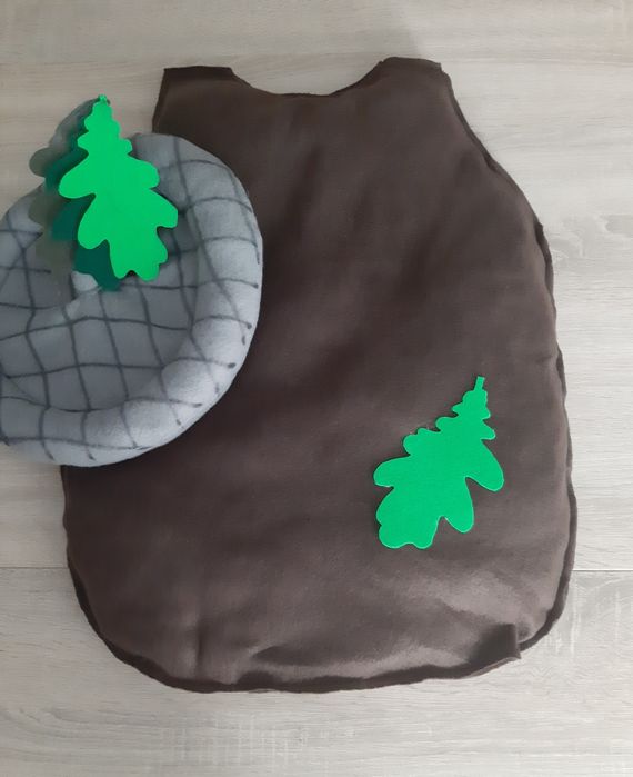 Balik jesienny Pani Jesień strój przebranie żołądź liść dębu