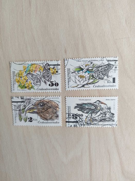 Czechosłowacja 1983, Natura fauna i flora, 4 znaczki, vintage