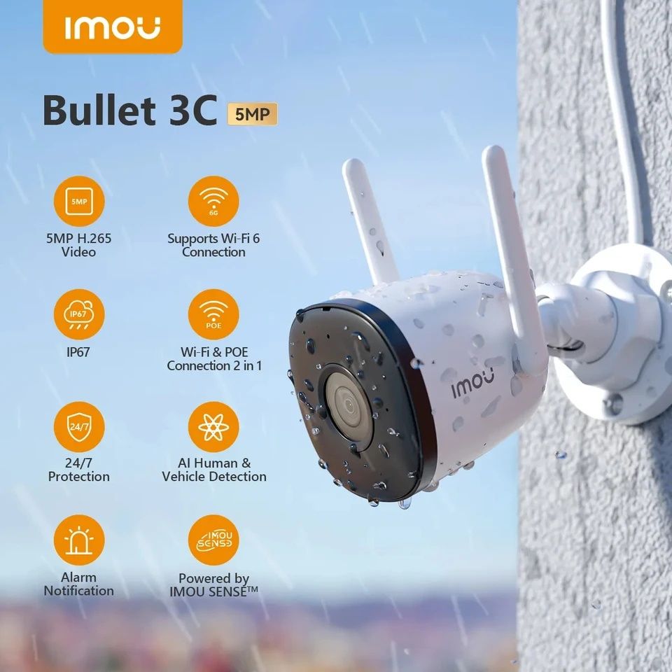 Видеокамера Imou Bullet 2C 4\5 Mp,  IPC-F42P•НОВІ•ГАРАНТІЯ•