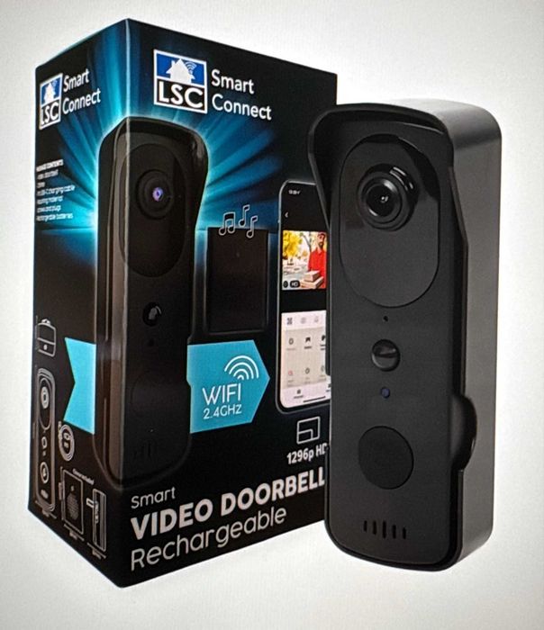 Inteligentny wideodomofon Wi-Fi z dzwonkiem – LSC Smart Connect, NOWY