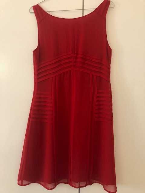 Vestido Stefanel vermelho de seda