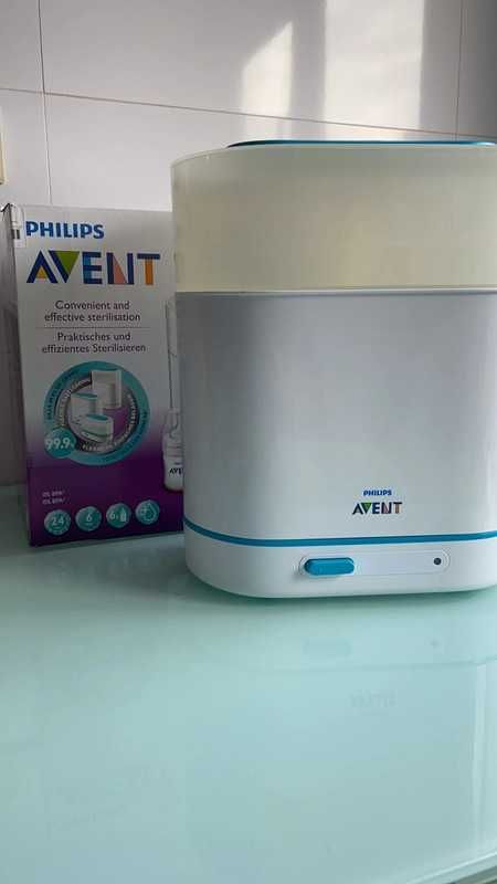 Esterilização de biberões da Philips Avent 3 em 1