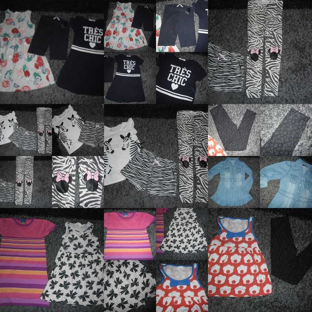 H&M,next,zara PAKA firmo DLA córci -lato 122/128- 6-8 lat 57szt+gratis