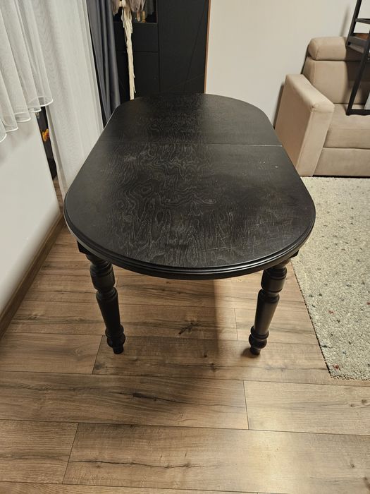 Drewniany Czarny Stół