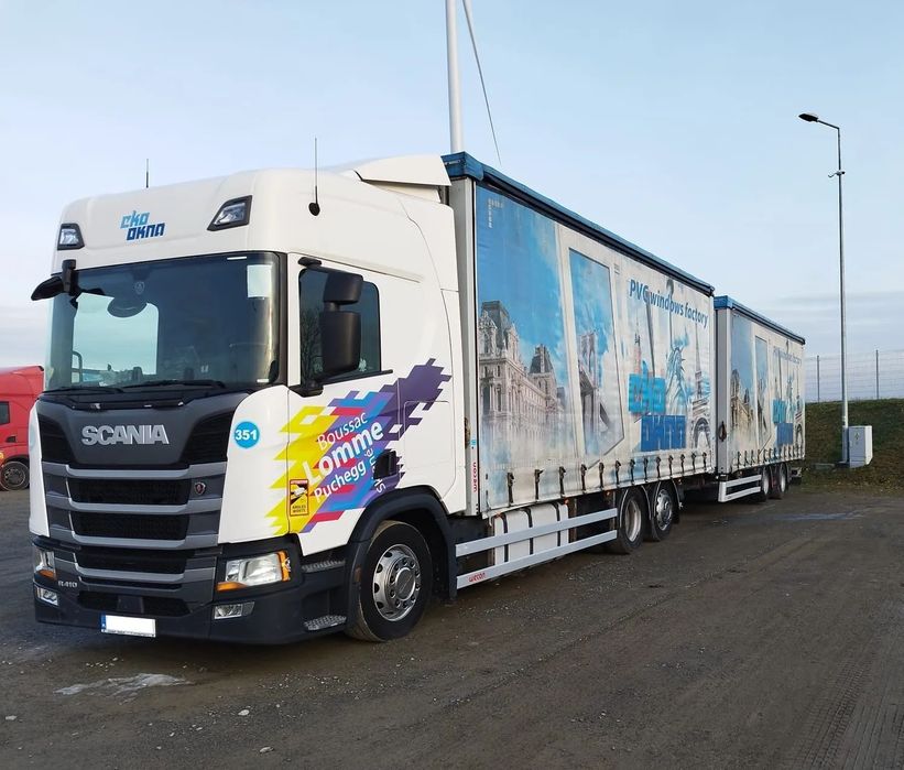 Scania R410  Scania R410 - 2017 - tandem - zabudowa przestrzenna - 120m3