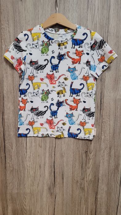 Tshirt koszulka kolorowe koty r116
