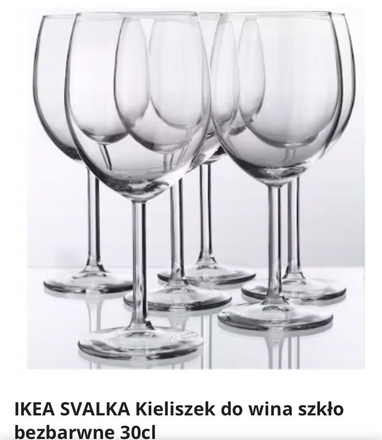 Kieliszki do wina Ikea 6szt-300ml
