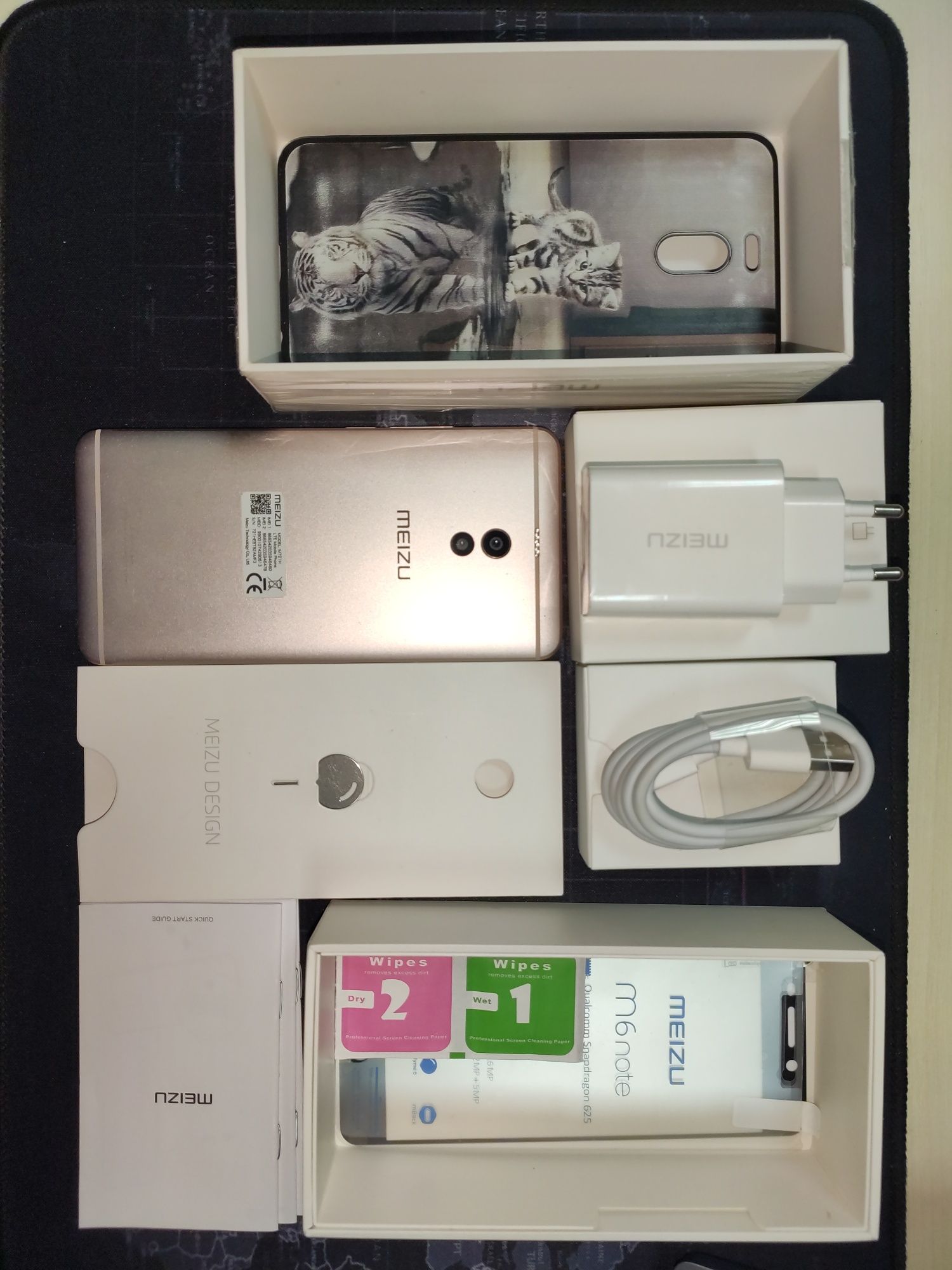 Meizu m6 note 3/16 gold + 64gb microsd