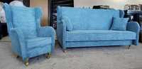 RATY zestaw wypoczynkowy komplet sofa skandynawska kanapa fotel uszak