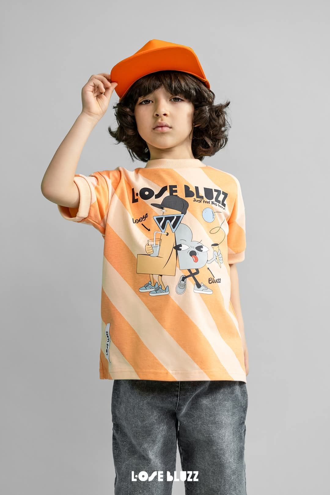 T-shirt w pasy Loose Bluzz Nowość