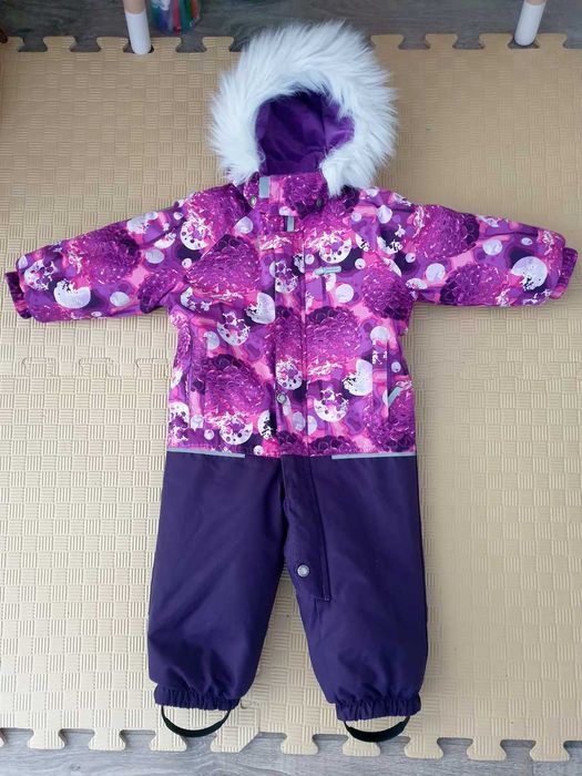 Теплий зимовий комбінезон на дівчинку Lenne р. 80 +6  (ідеальний стан)