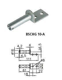 Zawias burtowy z uchwytem WINTERHOFF mocowanie burty przyczepy zestaw