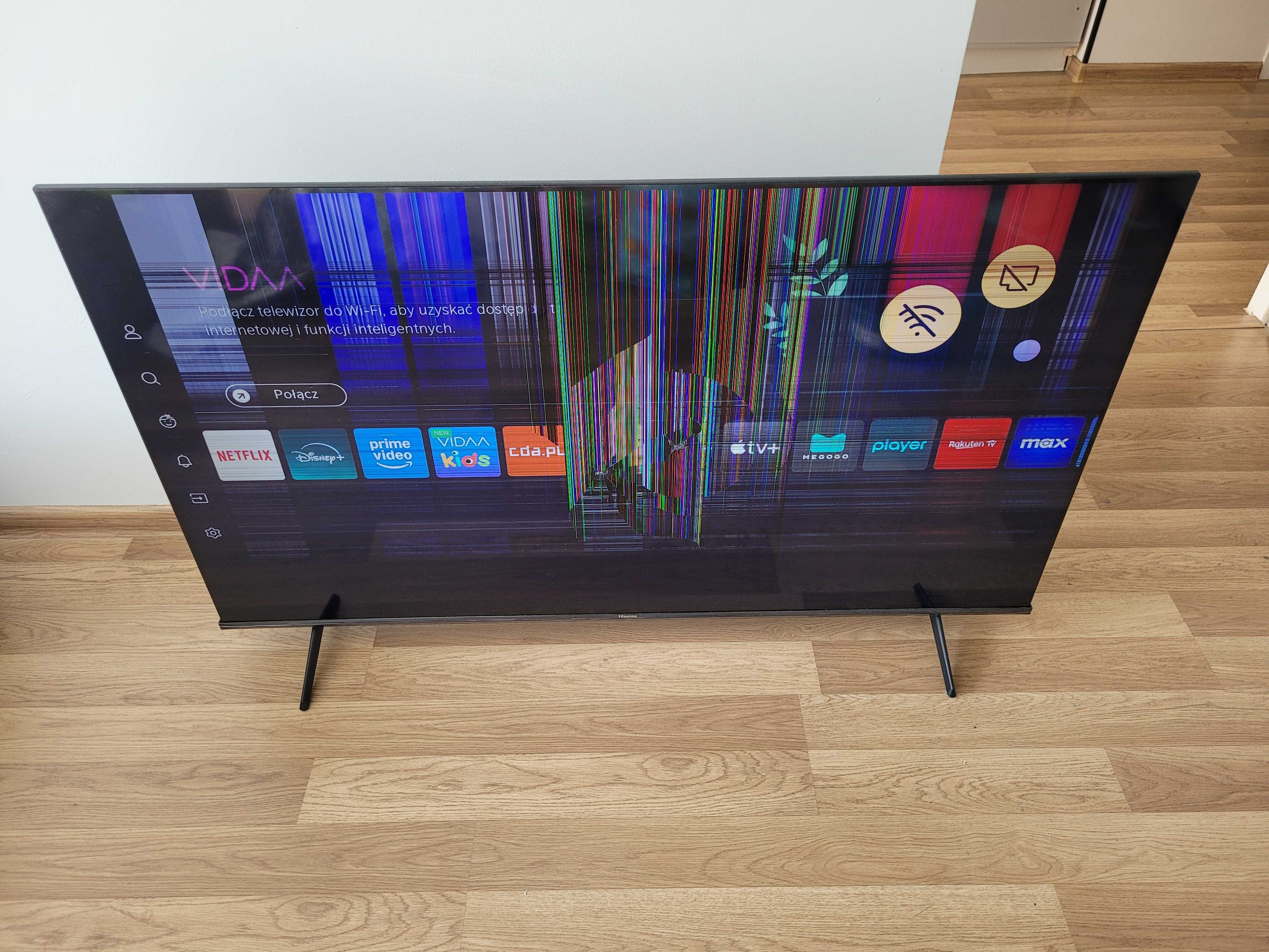 Telewizor Hisense 55E7NQ, uszkodzona matryca