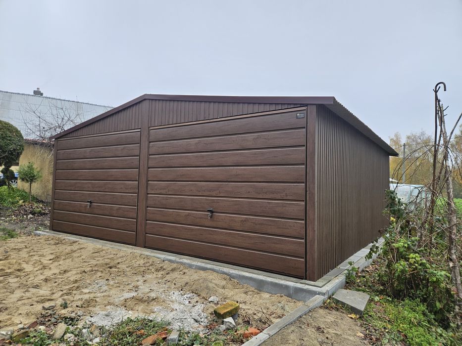 6x5.5 ŚLĄ Garaze Blaszane Garaz Blaszany Blaszak Blaszaki Drewnopodobn