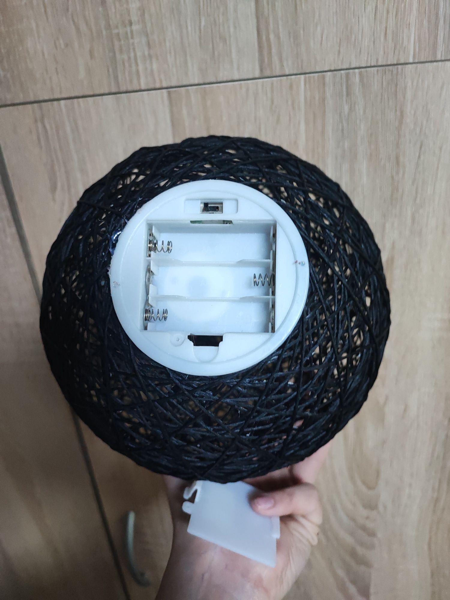 Lampka LED czarna kula 20 Cm