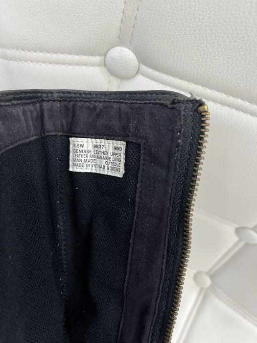 TIMBERLAND чорні високі жіночі брендові чоботи на низькому каблуку 36