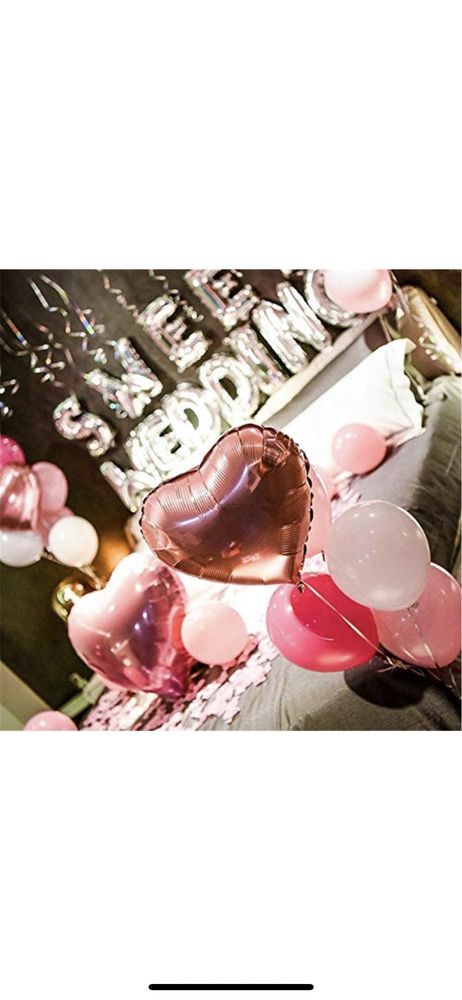 Balon foliowy SERCE PartyDeco rose gold ślub, wesele, walentynki