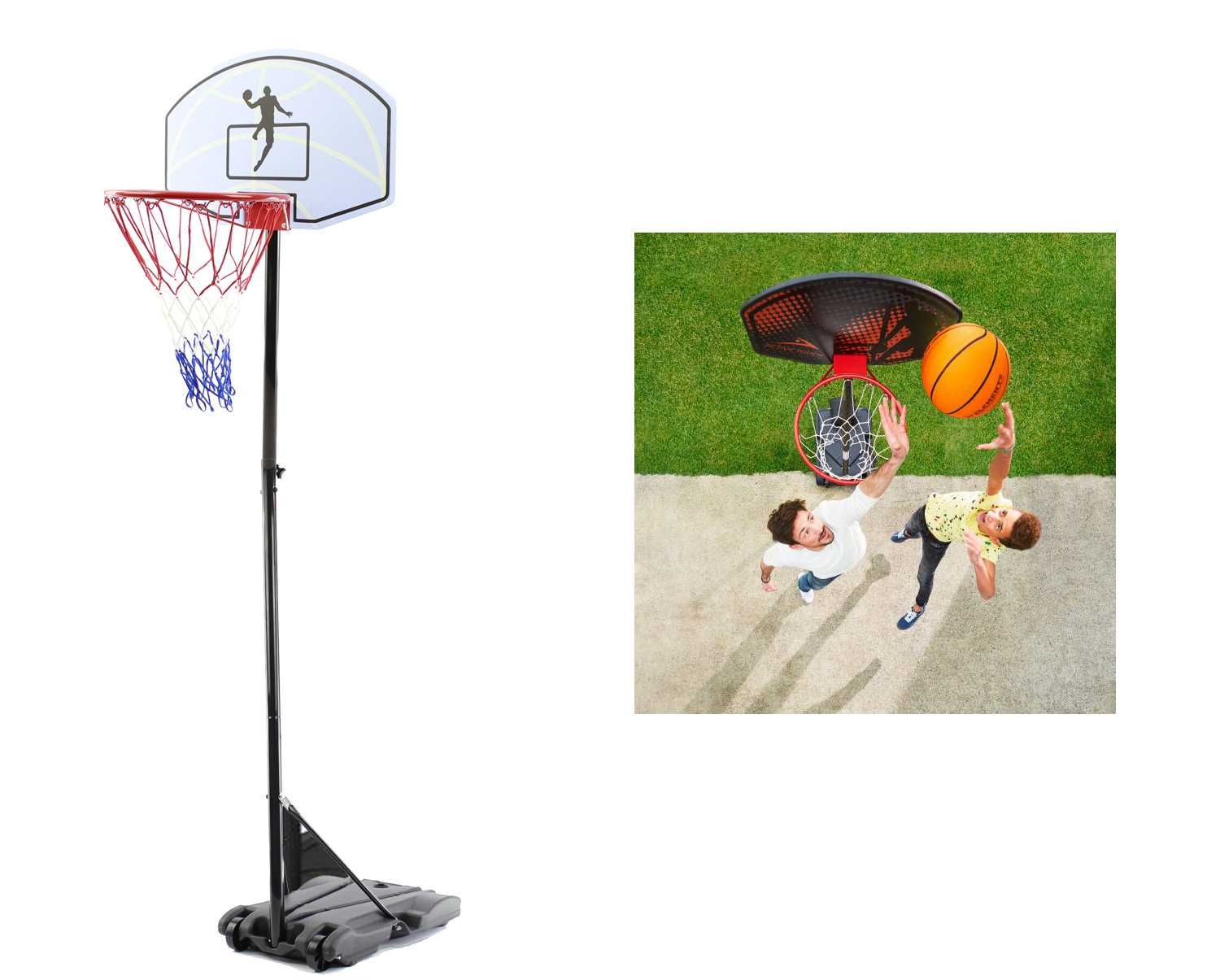 Kosz mobilny regulowany wys. 160- 210 cm koszykówka  + piłka MOCNY