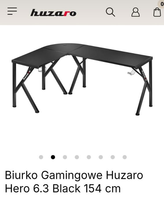 Biurko gamingowe Huzaro Hero 6.3 Black