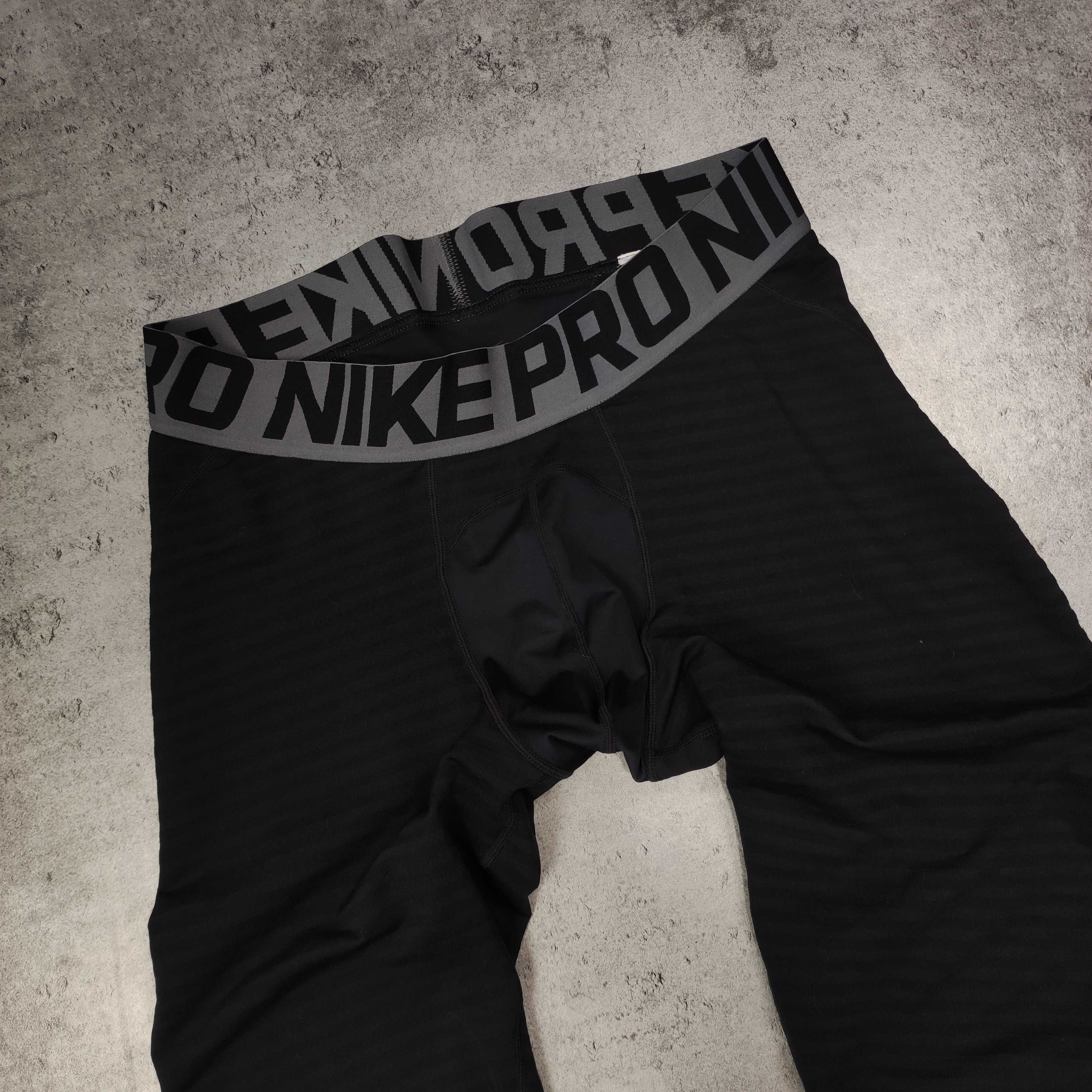 MĘSKIE Joggery Odzież Termiczna Getry Thermal Nike PRO Logo Prążkowane