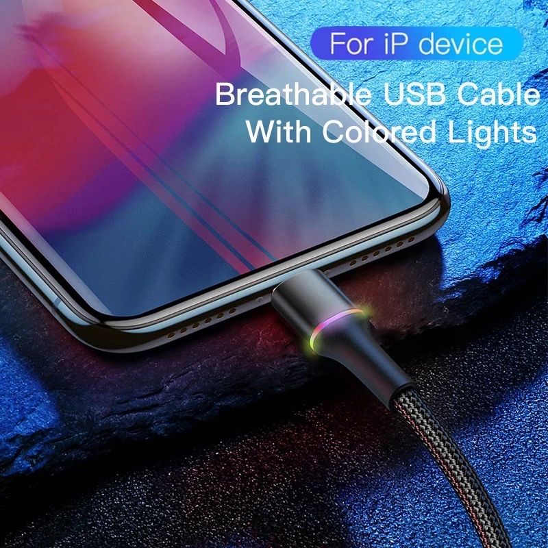 USB-кабель Baseus для iPhone, светодиоды