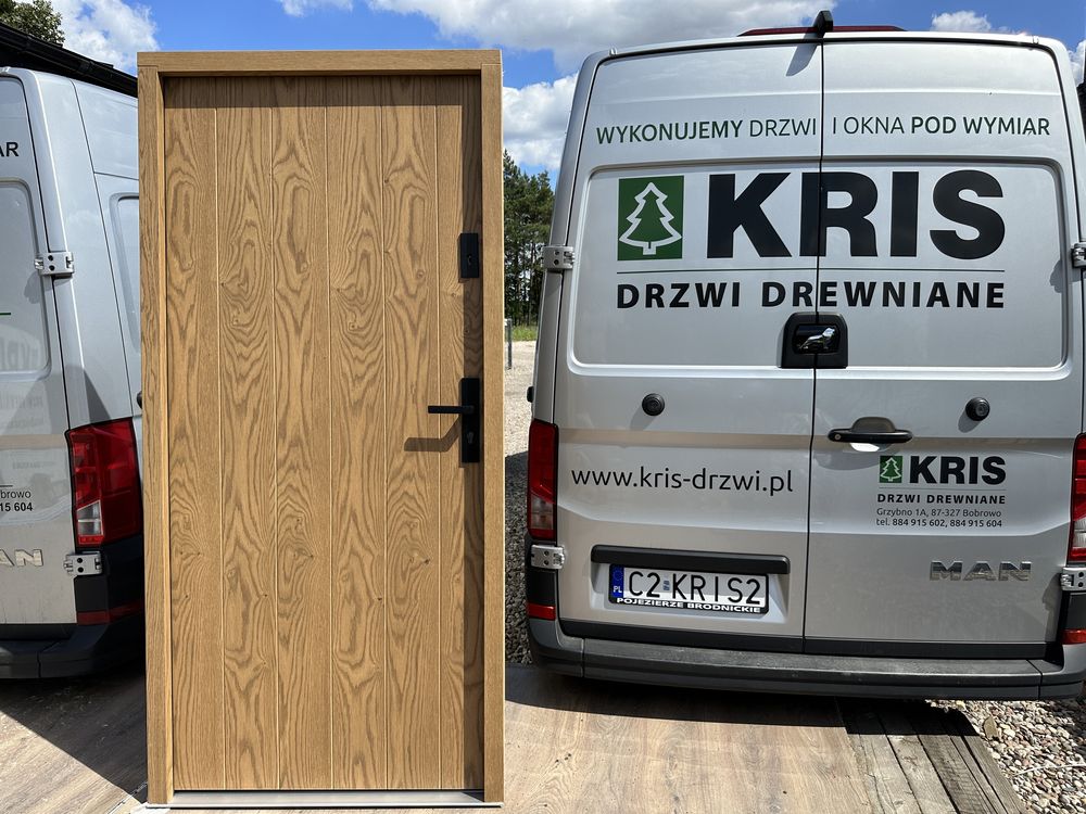 Drzwi zewnętrzne drewniane  Cała Polska CZYSTE POWIETRZEU-0,80