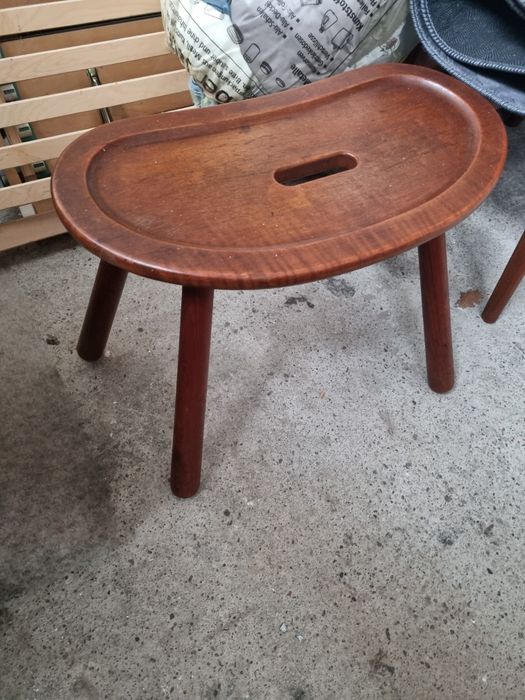 taboret/stołek teakowy ESA Denmark – Duński design Mid-Century