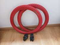 Par pneus novos  Bmx vermelhos 20x2.125
