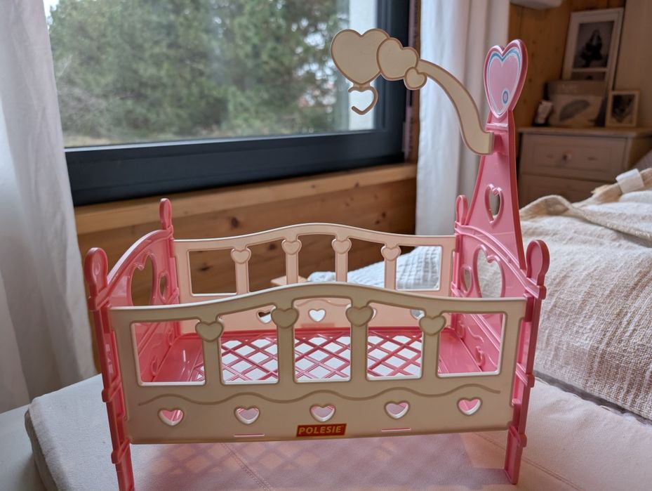 Łóżeczko, łoże dla lalek, dla Barbie, bobasów