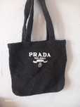 Prada duża torebka szoperka z rafii