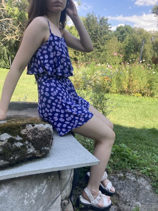 Vintage kombinezon z wiskozy