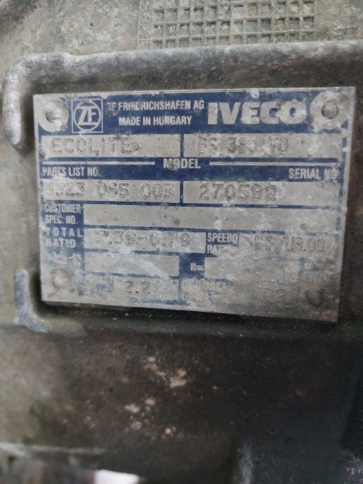 Caixa de velocidades iveco 3.0 35c17