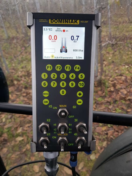 Opryskiwacz Sadowniczy Wulkan 1500L Kolumna Dominiak Komputer