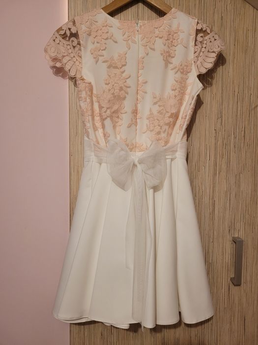 Komplet komunijny alba, buty, wianek, bolerko, sukienka