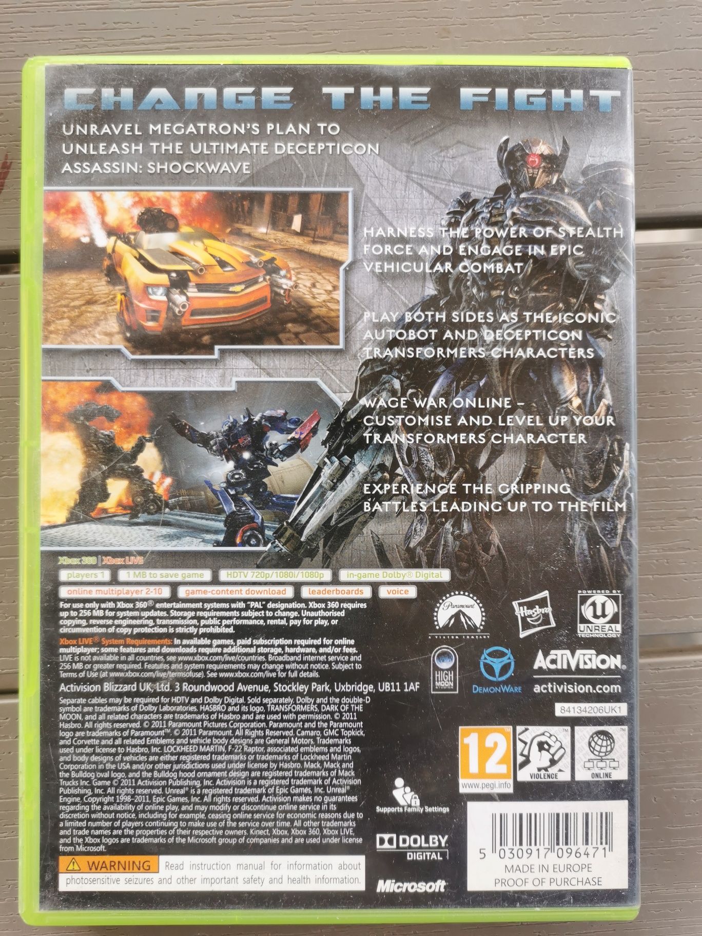 Transformers Dark Of The Moon Xbox 360