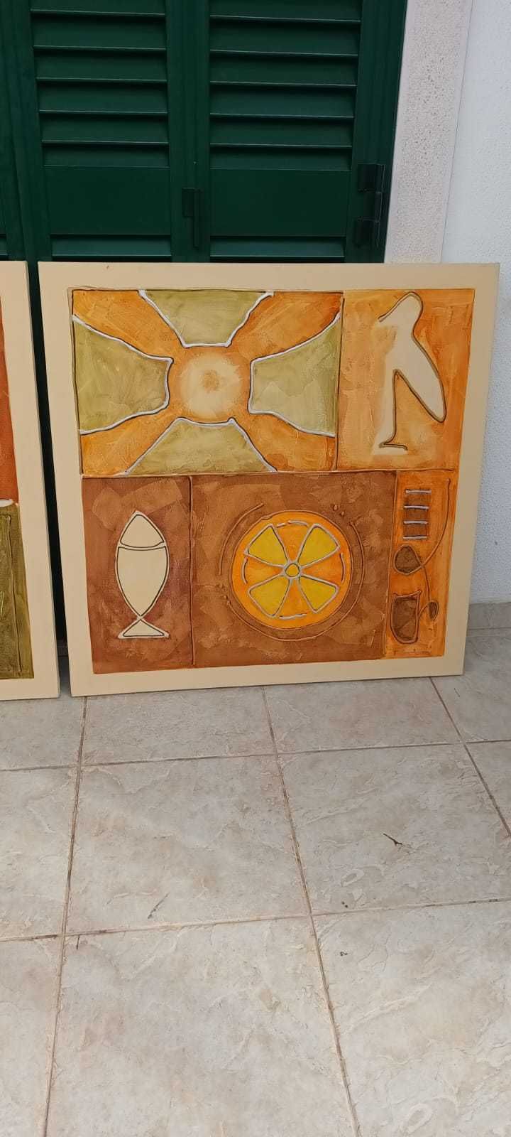 2 Quadros pintados em Tela