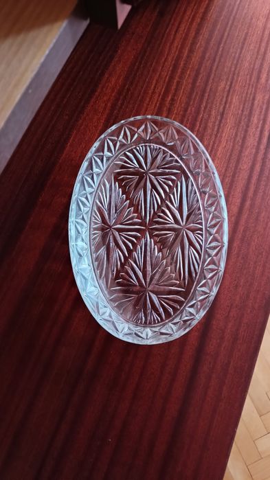 Półmisek kryształowy owalny