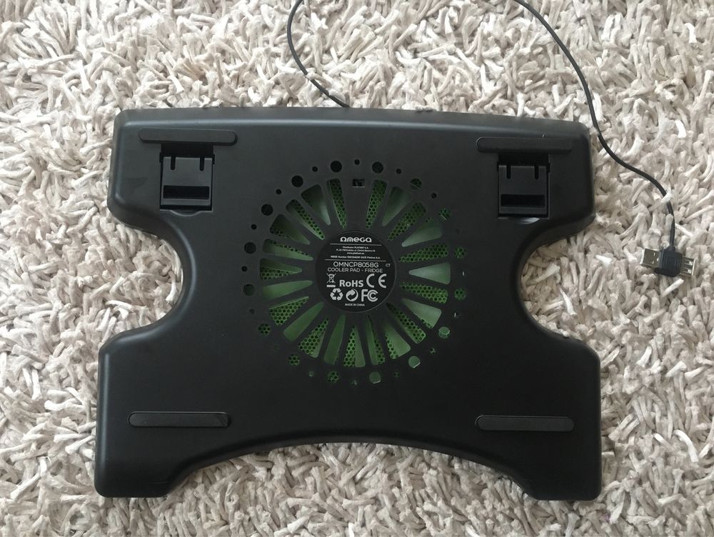 Podstawka podkładka chłodząca pod laptopa zielona wentylator cool pad