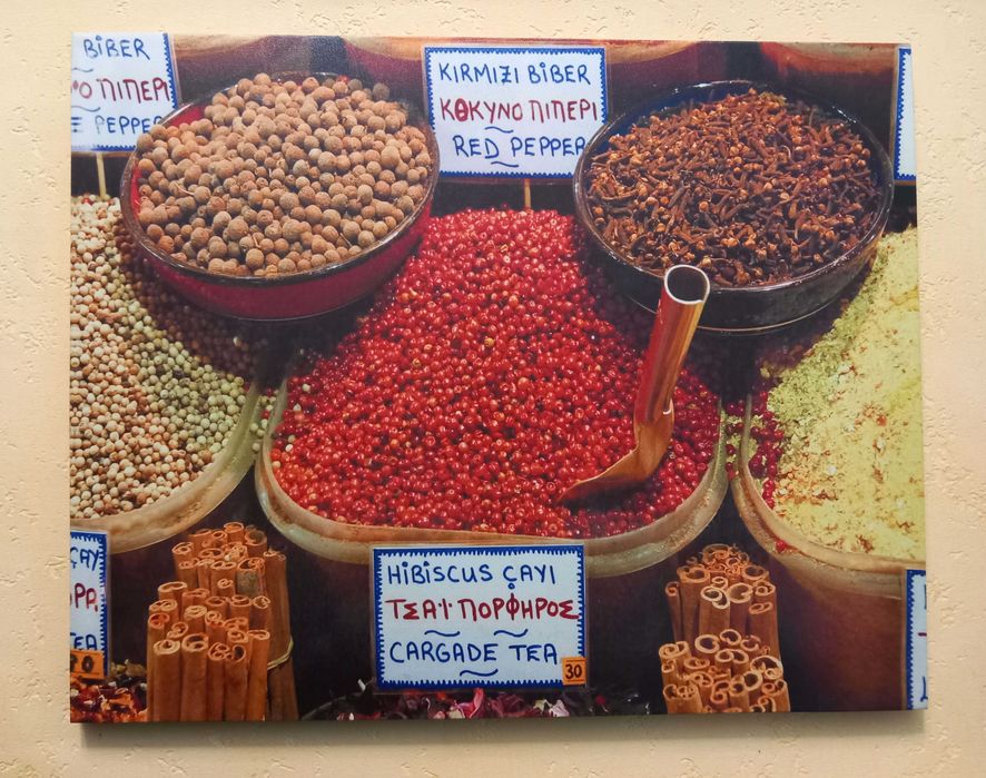 Obraz na płótnie PRZYPRAWY ŚWIATA  Bazar Przypraw Stambuł 50x40 cm